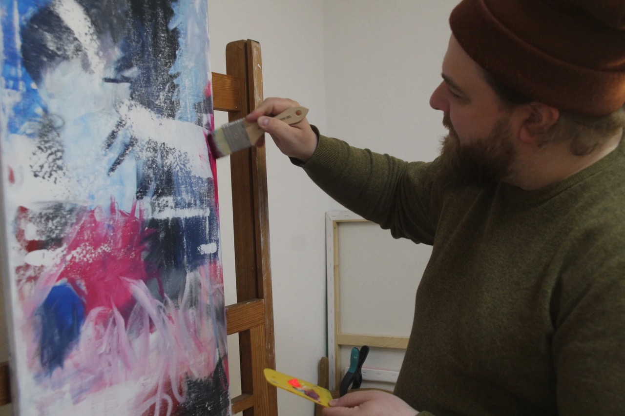 Portrait von Aurelius Wendelken im Atelier